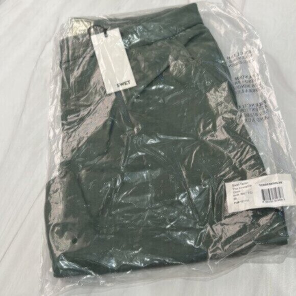 NWT Swet Tailor Men's Green Everyday Chino Short Size 28 - Picture 6 of 7